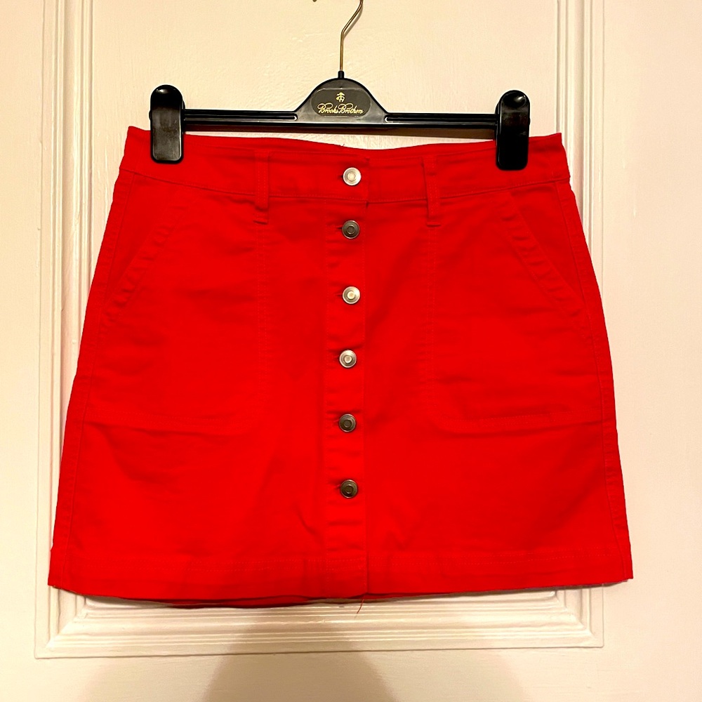 J.Crew cotton button up skirt size 6